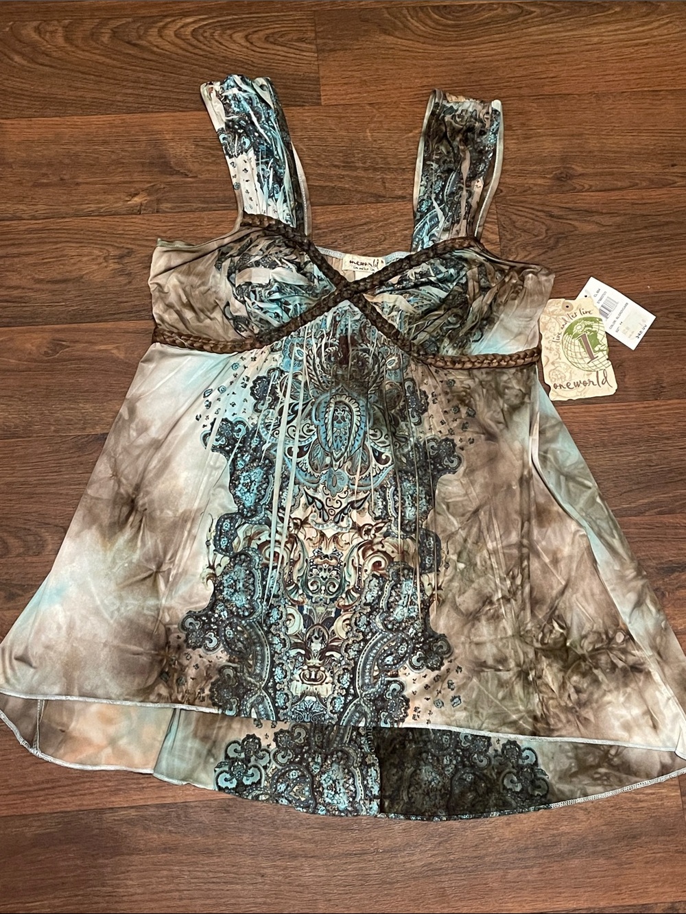 NWT Y2K One World Bohemian Top size M